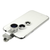 پکیج لنز عکاسی موبایل 3 کاره شامل لنز های ماکرو، واید و فیش آی
